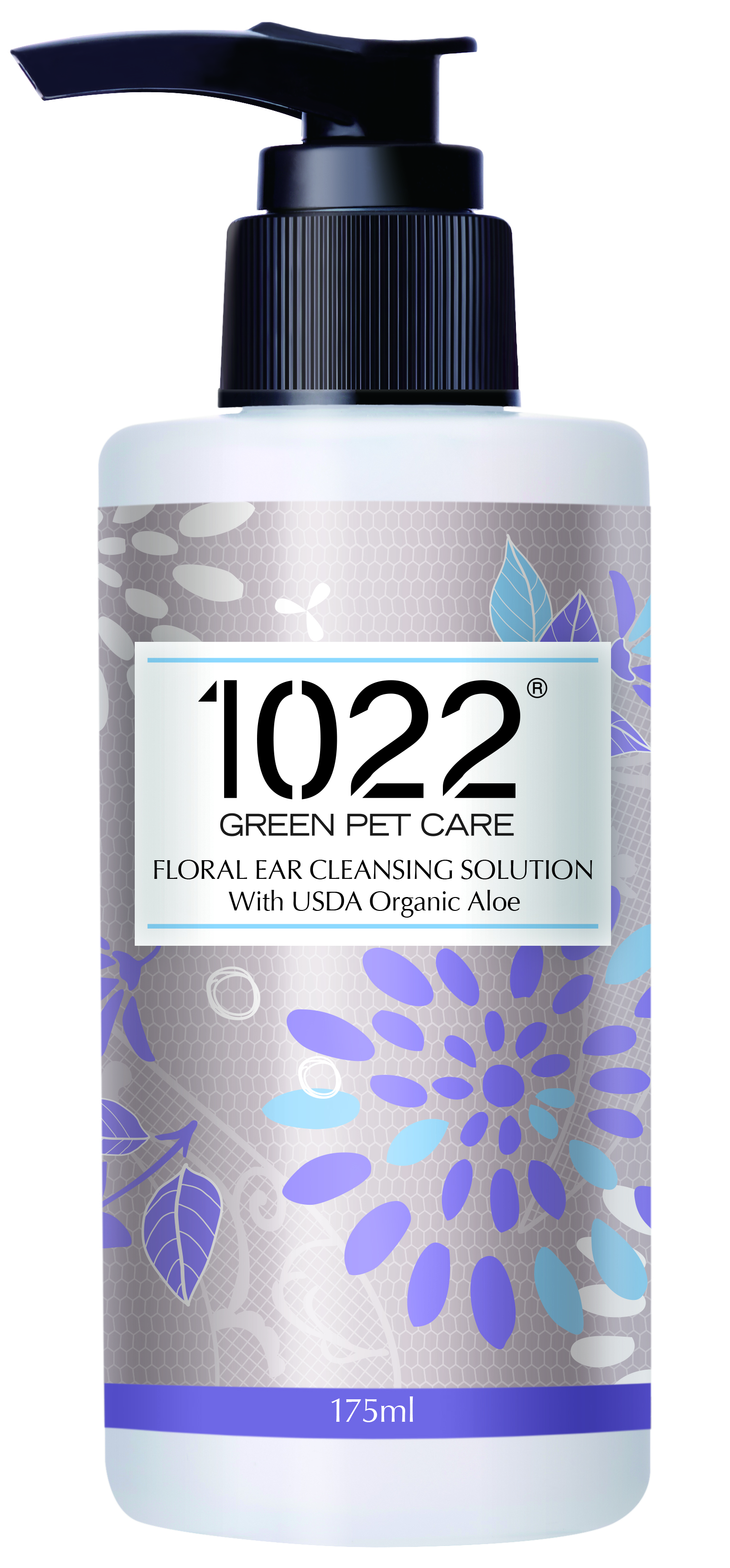 1022® Green Pet Care Floral Ear Cleansing Solution for Dog (USDA Organic Aloe), 175ml
