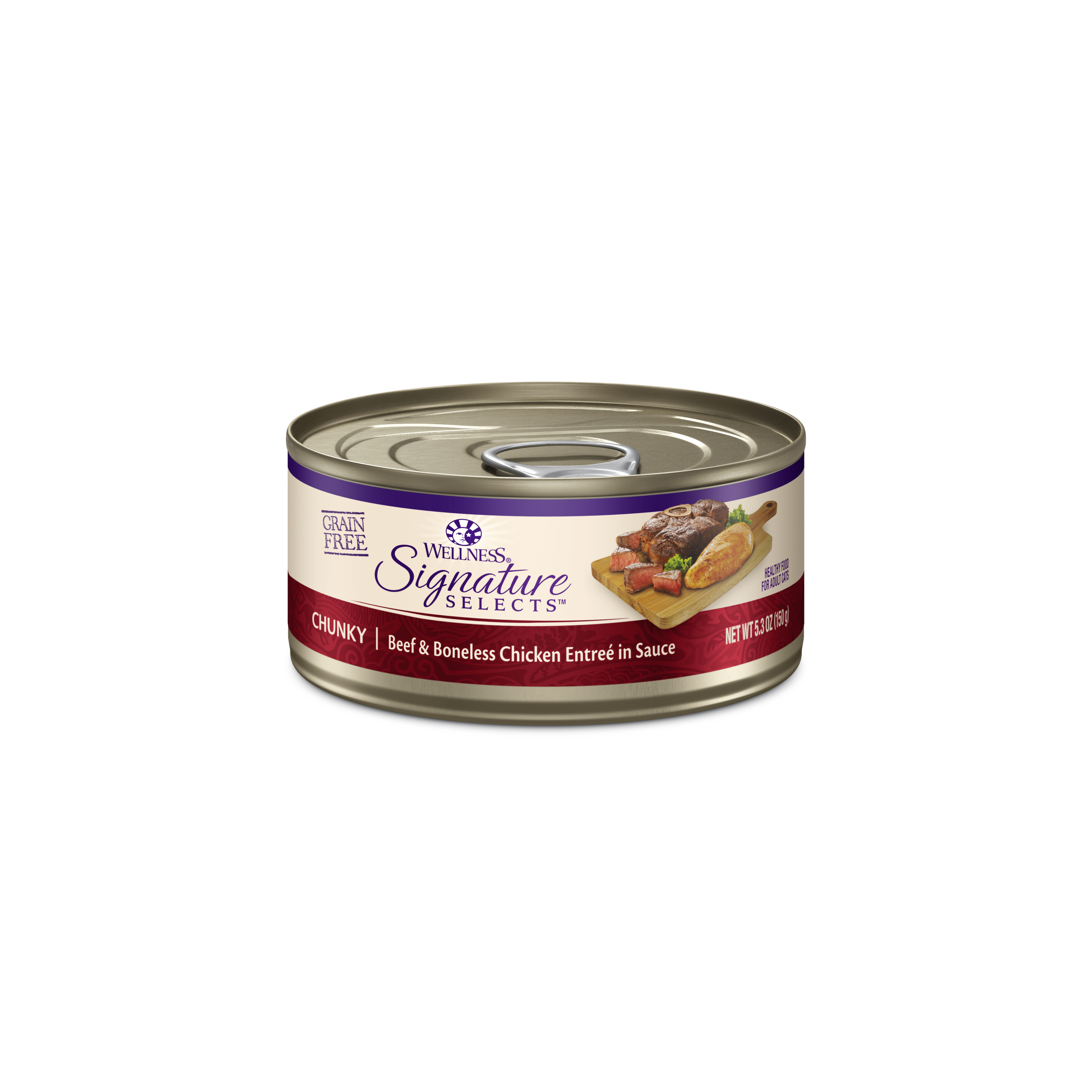 [BIG CAN - 5.3 oz] Wellness CORE Signature Selects - Chunky Beef & White Meat Chicken Entrée Wet Cat Food