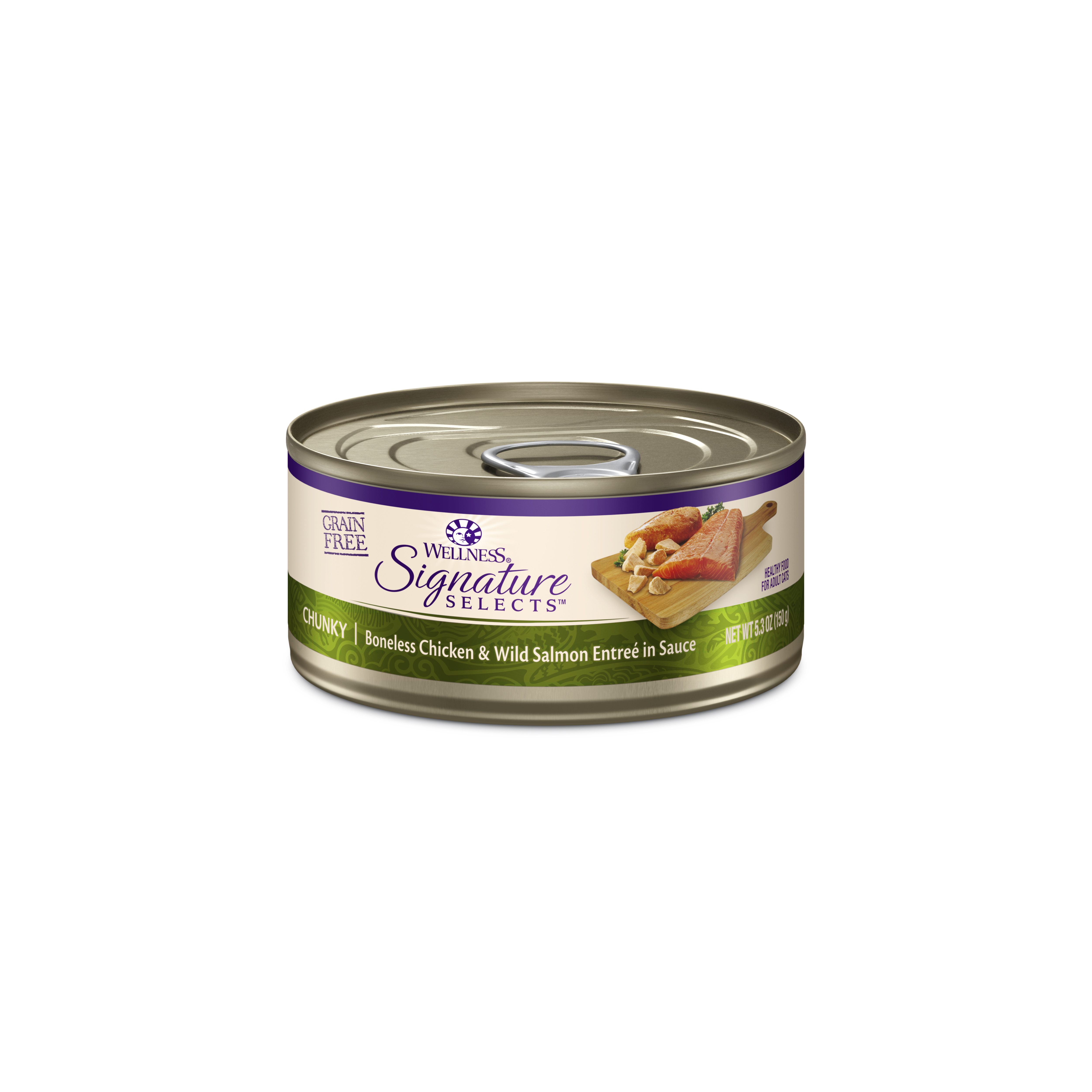 [BIG CAN - 5.3 oz] Wellness CORE Signature Selects - Chunky Boneless Chicken & Wild Salmon Entrée Wet Cat Food