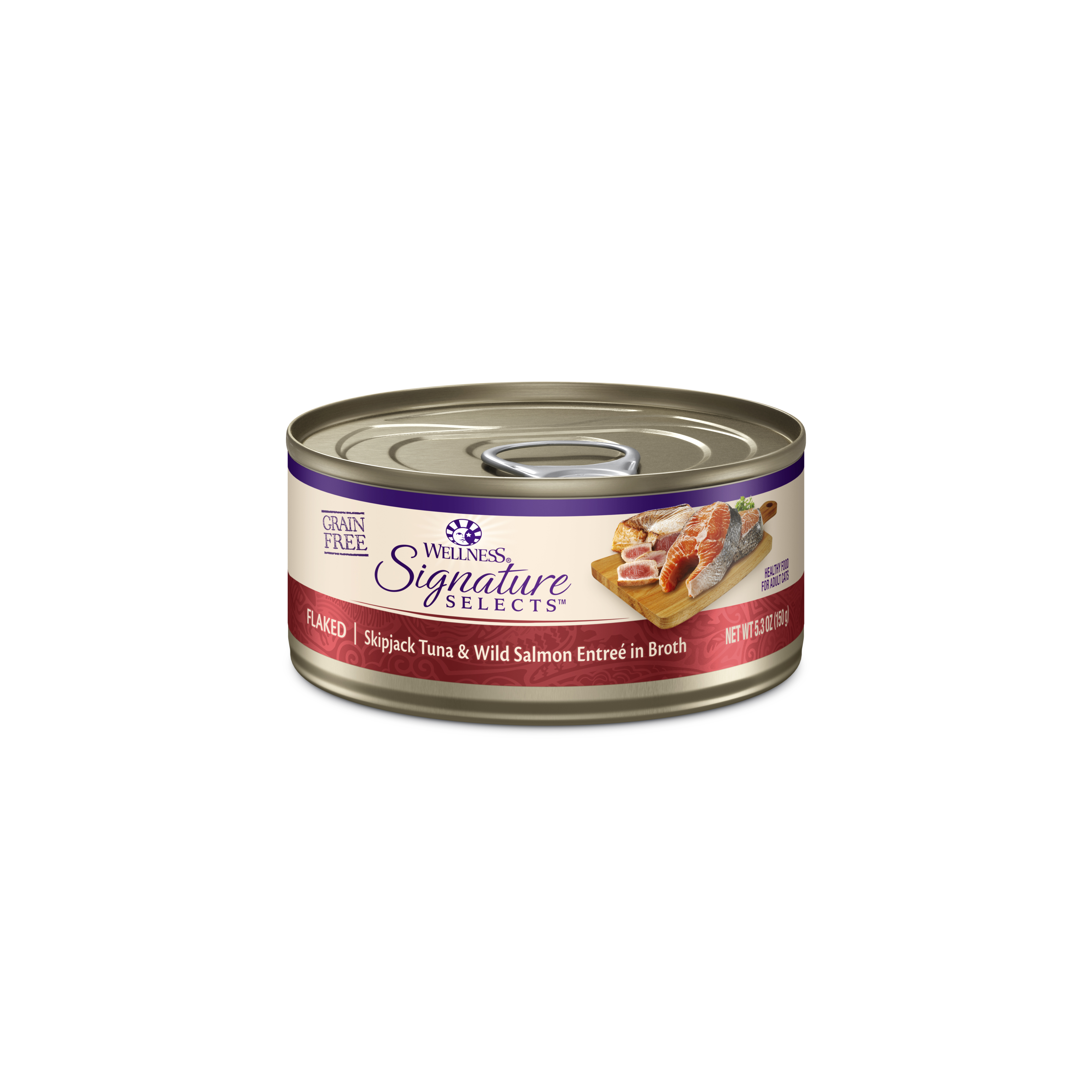[BIG CAN 5.3 oz] Wellness CORE Signature Selects - Flaked Skipjack Tuna & Wild Salmon Entrée Wet Cat Food